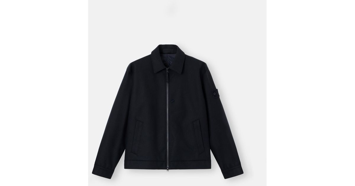 Stone Island 1200027 Performance Flannel Ghost in Blue for Men