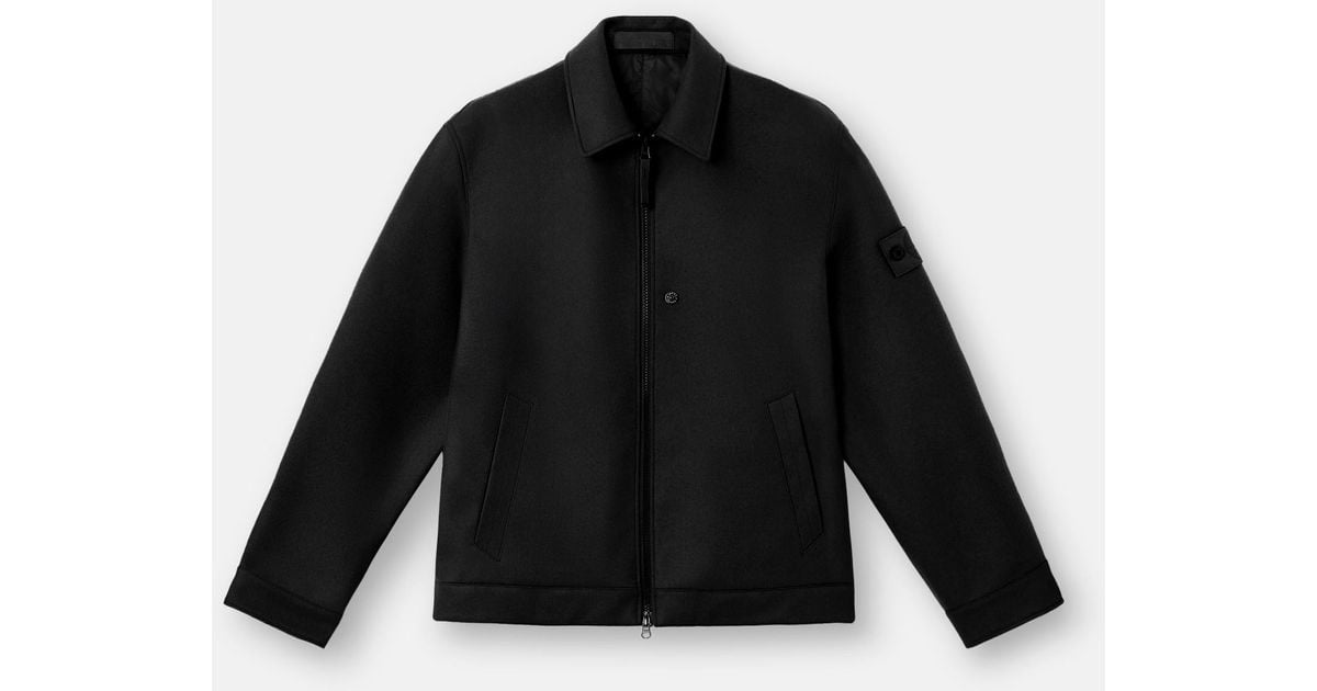 STONE  GHOST 1200027 ジャケット Stone Island 1200027 Performance Flannel Ghost in Black for Men | Lyst