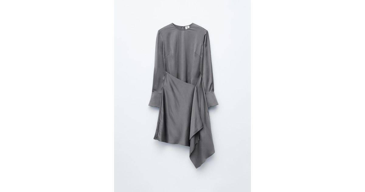 & other stories asymmetric mini shirt dress Long-Sleeve in Gray model:Yaz this dress showcases an Size:8/S Maxi Dress 90s -