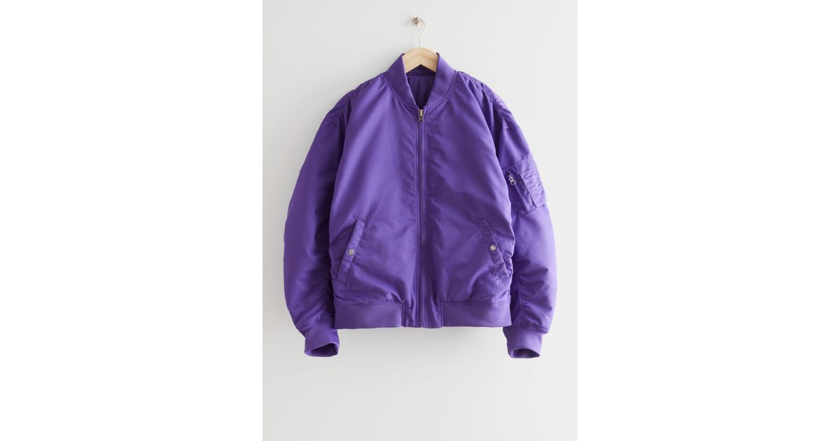 Oversized Jacket in Purple | Lyst