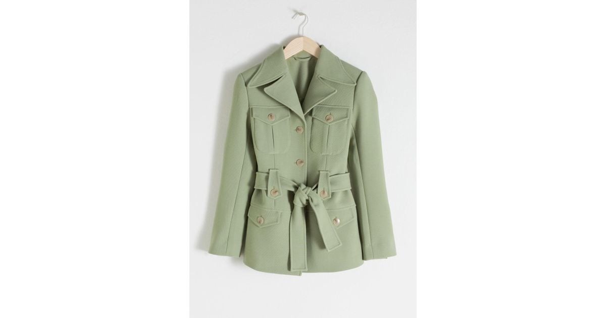 structured belted workwear jacket