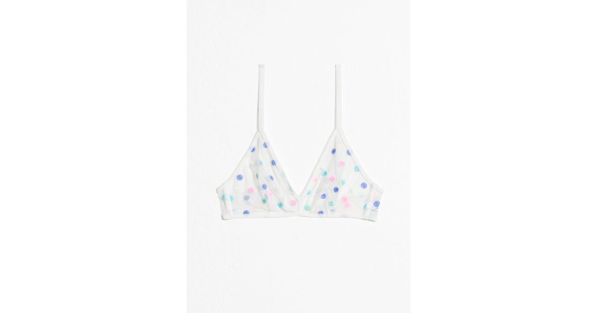 dotted mesh bralette