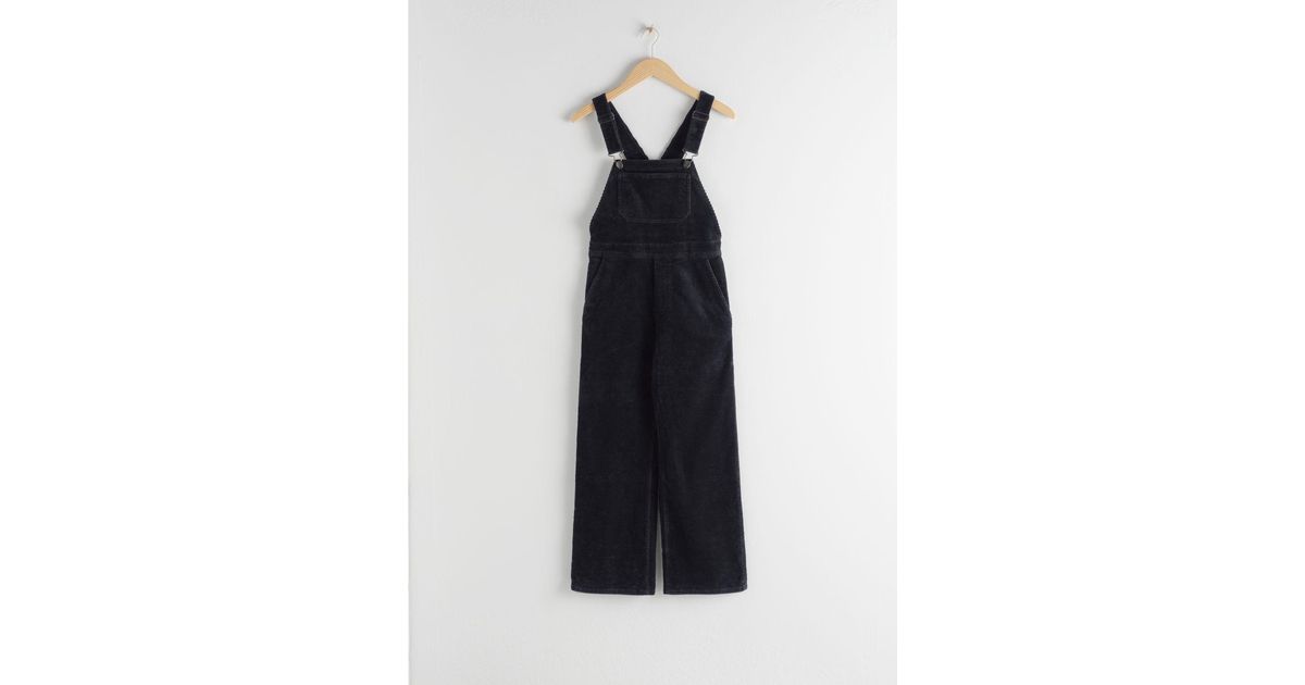 & Other Stories Wide Corduroy Overalls in Blue | Lyst