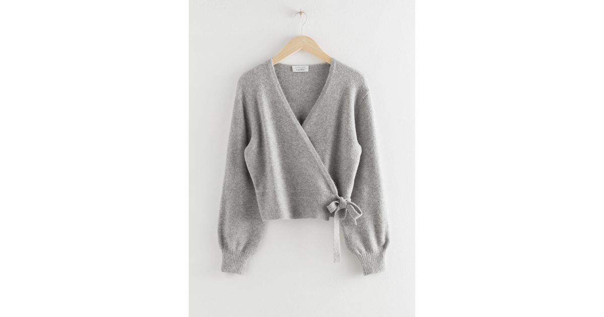 other stories grey cardigan