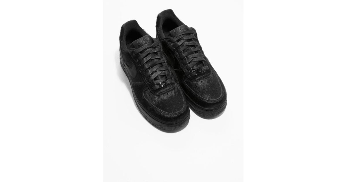 & Other Stories Nike Air Force 1 Faux Fur in Black | Lyst