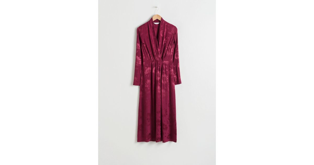 floral jacquard midi dress