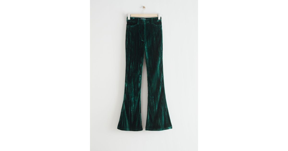 \u0026 Other Stories Flared Velvet Trousers 