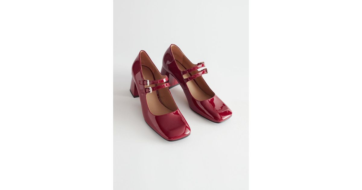 & Other Stories Patent Leather Mary Jane Pumps in Red Lyst Canada