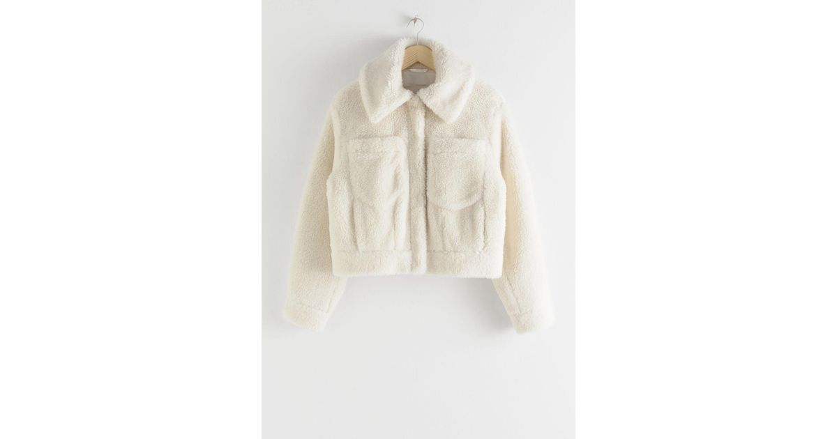 faux shearling utility jacket