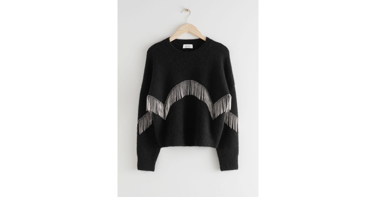 other stories fringe sweater