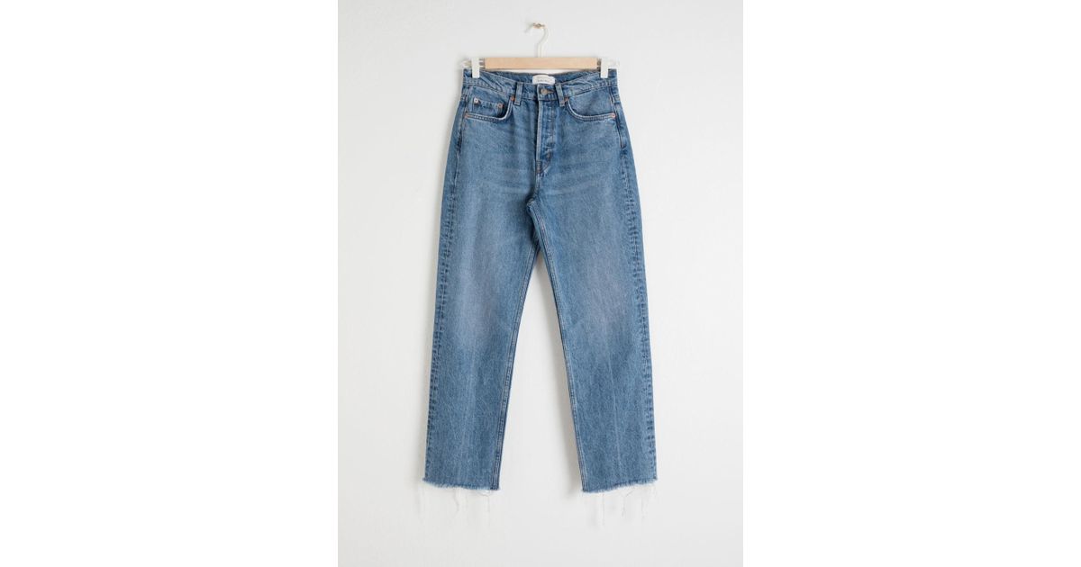 straight mid rise jeans other stories