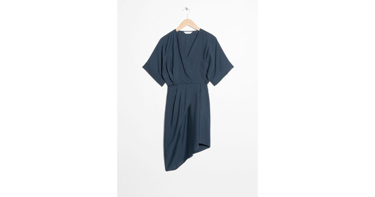 gathered wrap dress