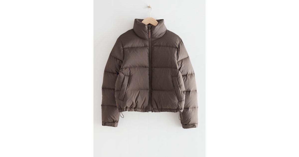 & Other Stories Boxy Puffer Jacket in Brown | Lyst Australia