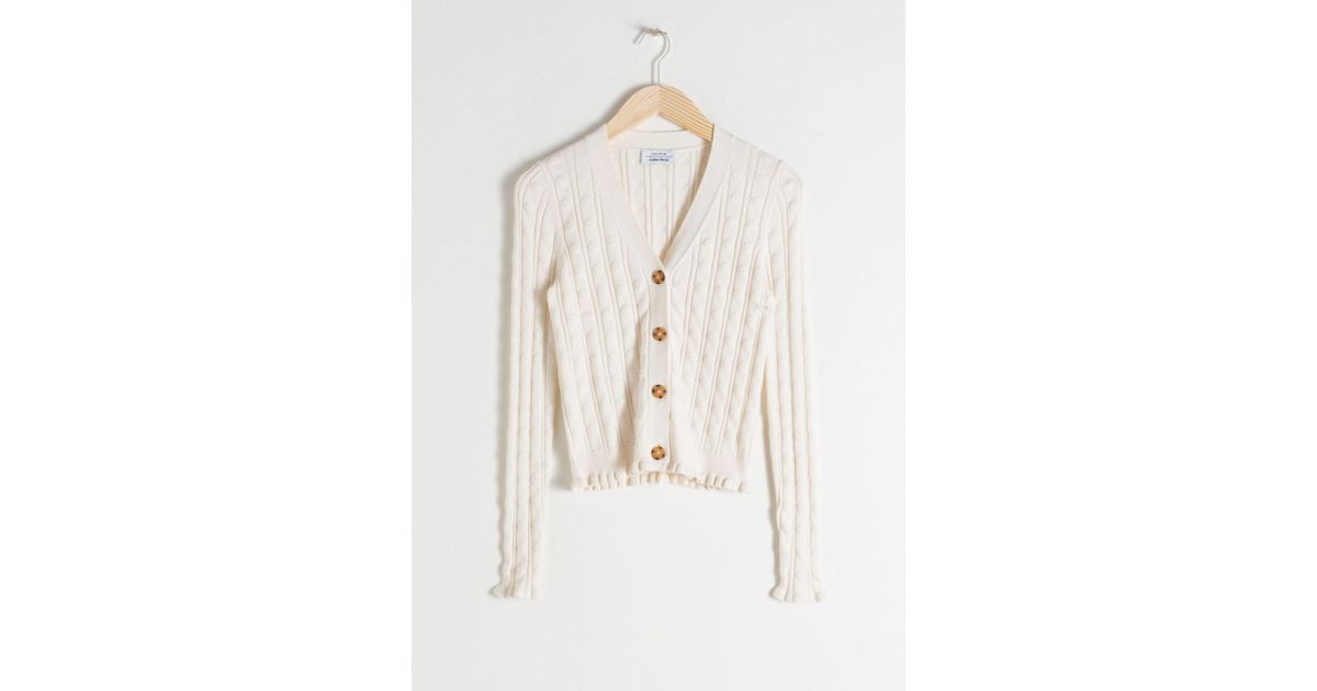 white fitted cardigan