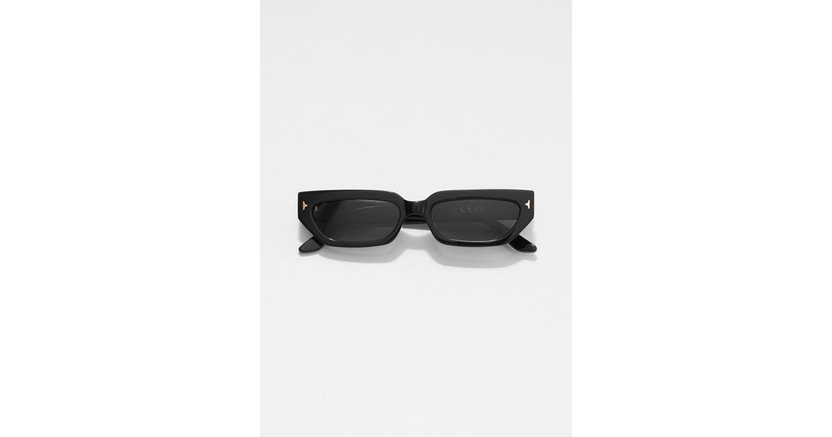 & Other Stories Black Narrow Frame Sunglasses Ace&Tate Collab Rectangular-Frame Acetate Sunglasses - Brown - & Other  main image 3
