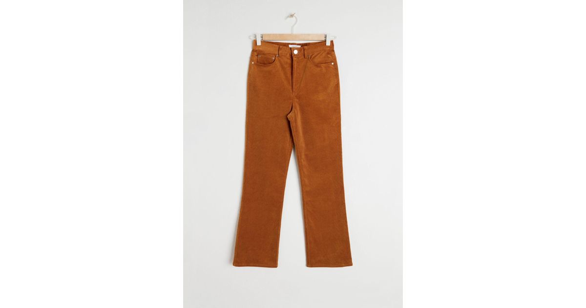 kick flare corduroy trousers