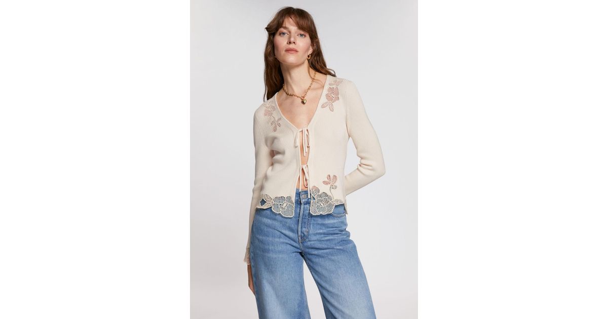 & Other Stories Floral Lace Embellished Cardigan in Blue Lyst