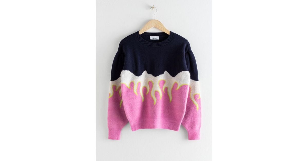 pink flame sweater