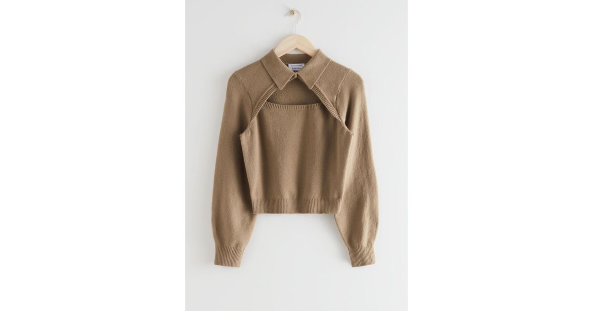 cut out collar top