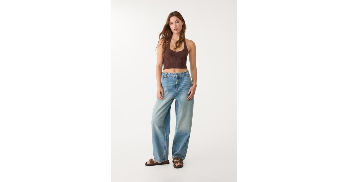 Loose Fit Stradivarius Pantalon Baggy Low Waist Baggy Jeans