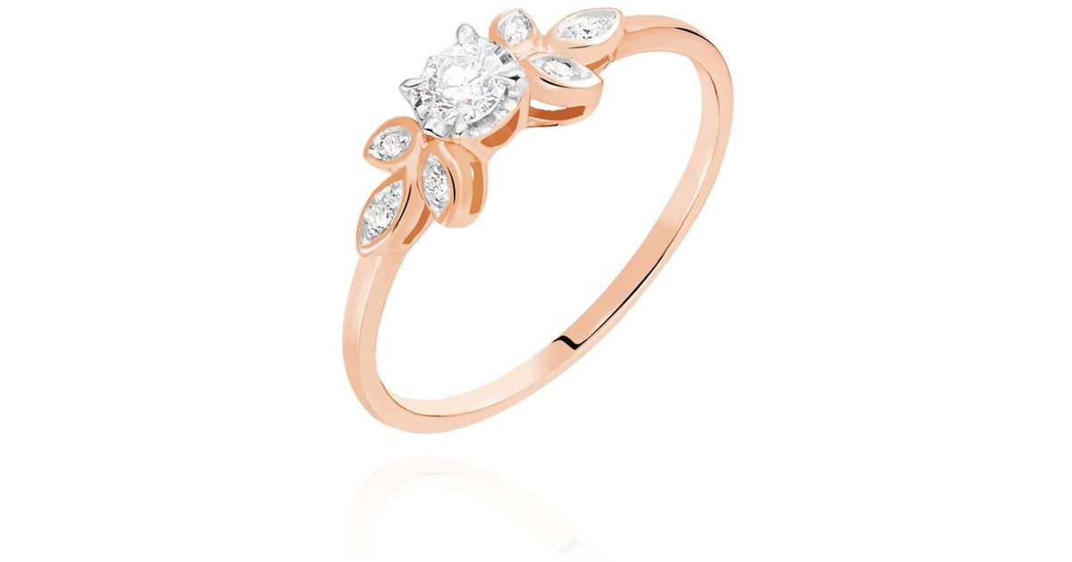 Anello Solitario Anello Stroili Oro Rosa Anelli Solitario Cuore