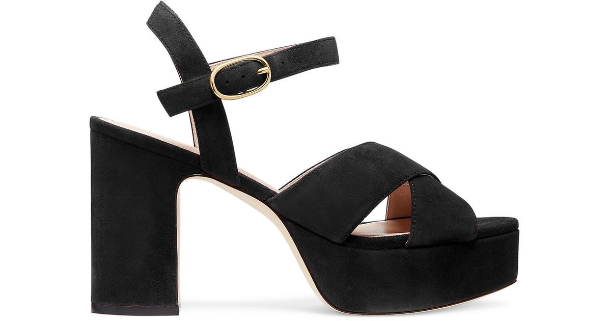 Stuart Weitzman Suede Mariposa Platform 100 Sandal The Sw Outlet In 