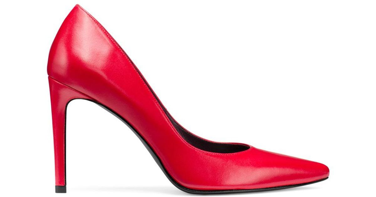 red stuart weitzman pumps