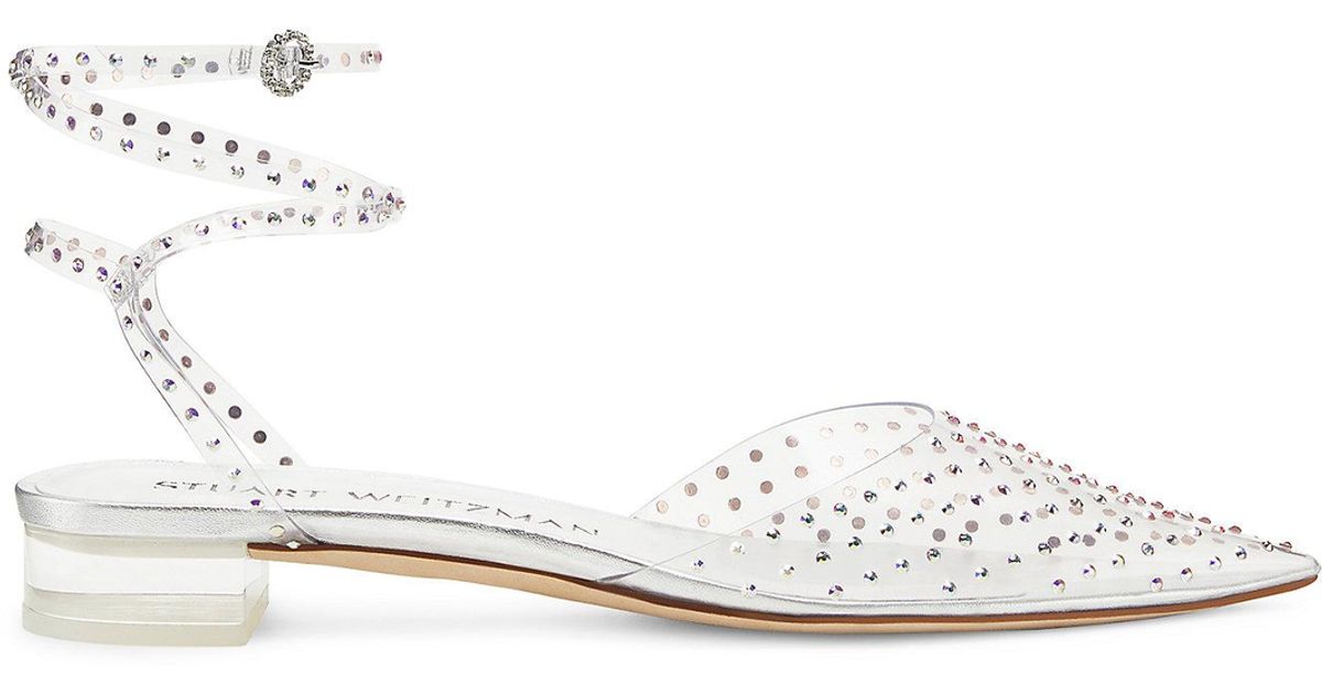 stuart weitzman glam wrap flats