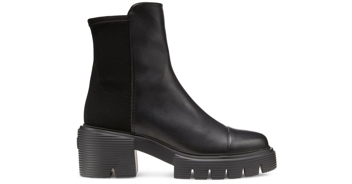 Stuart Weitzman Leather 5050 Soho Booties in Black | Lyst