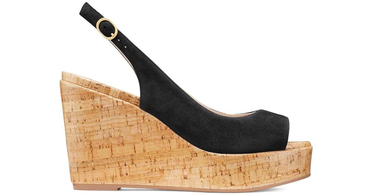 Stuart Weitzman Suede Riveria in Black Suede (Black) - Lyst
