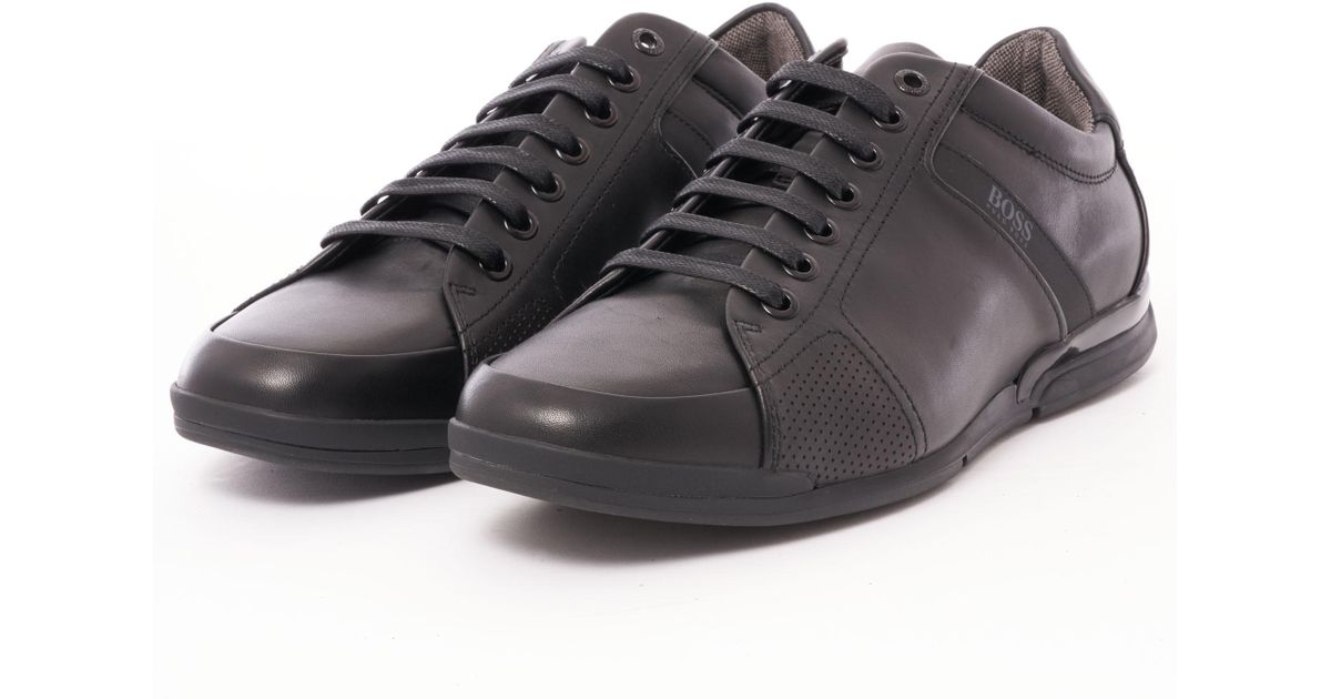 BOSS by HUGO BOSS Saturn Low Lux 4 Sneakers - Black for Men | Lyst ...