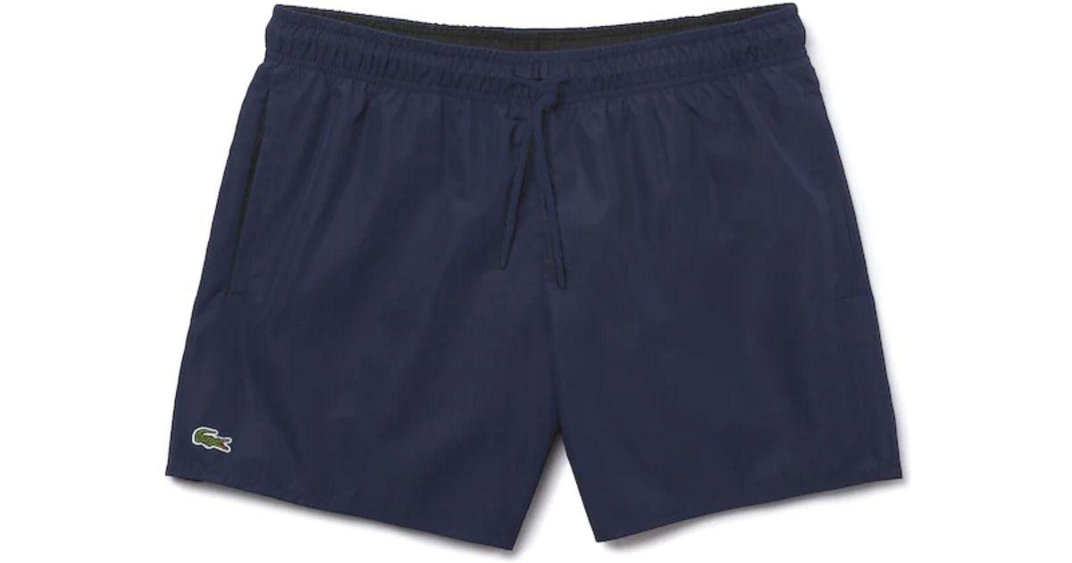 Lacoste Synthetic Light Quickdry Swim Shorts Marine in Blue for Men