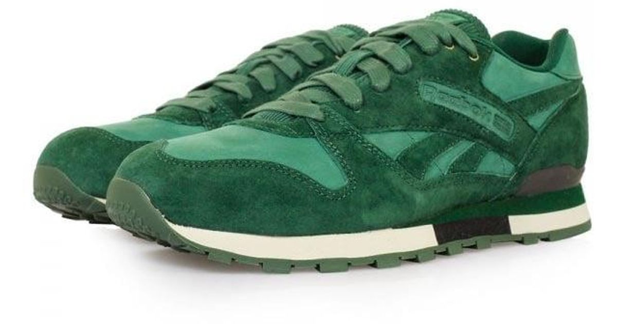 dark green reebok classics
