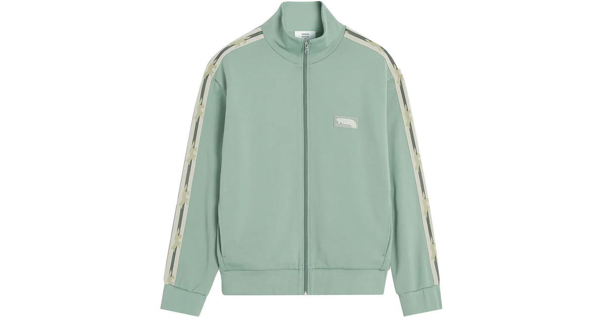 新品　Maison Kitsune FLASH FOX TRACK JACKET Maison Kitsuné Flash Fox Zipped Track Top in Green for Men | Lyst UK