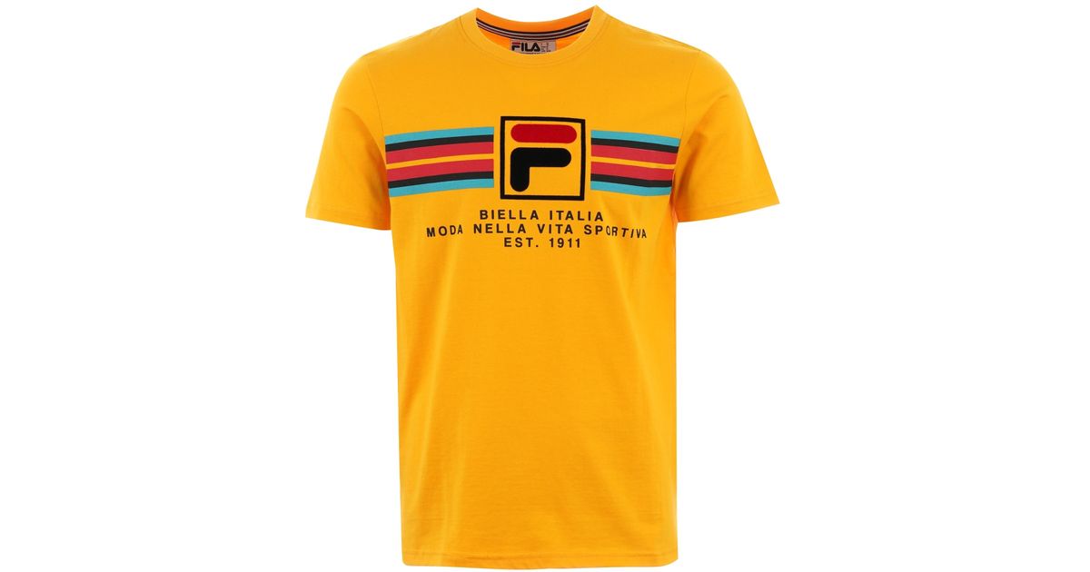 gold fila shirt