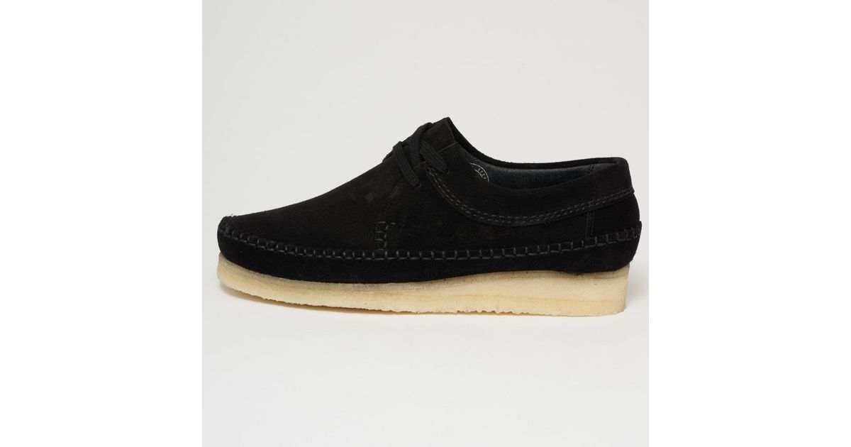 Clarks Weaver Black Suede Shoes 16050 for Men - Lyst