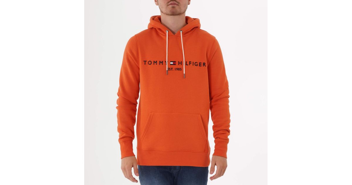 orange tommy hilfiger hoodie