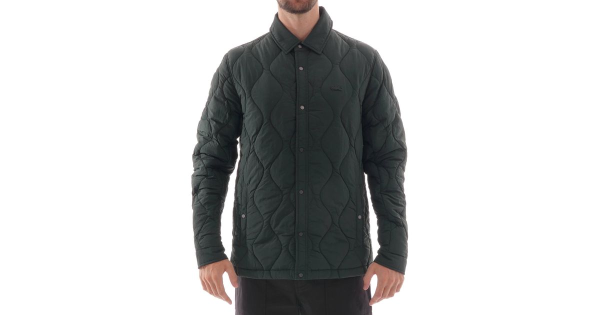 lacoste quilted jacket green