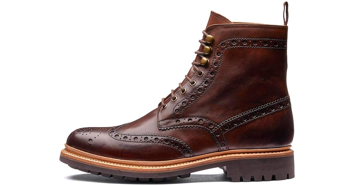 dark brown brogue boots