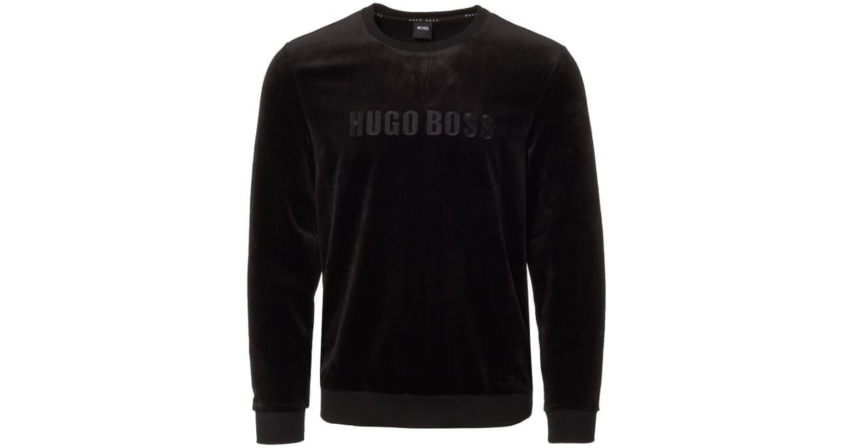 hugo boss velour jumper