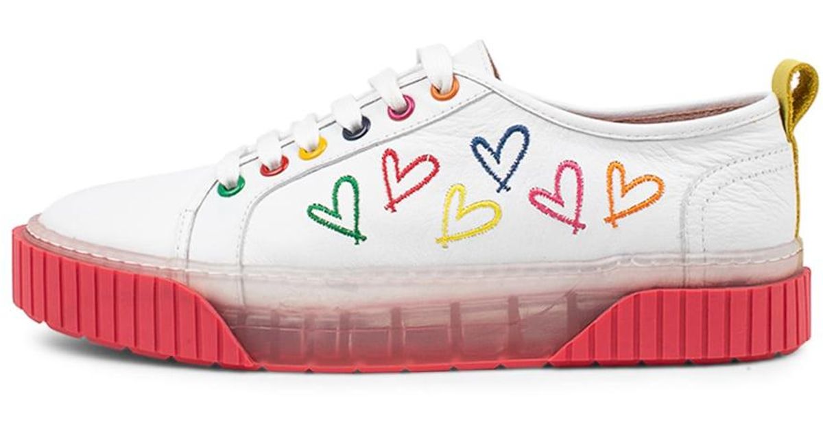 MOLLINI Leather Jest Mo White Rainbow Sneakers | Lyst Australia
