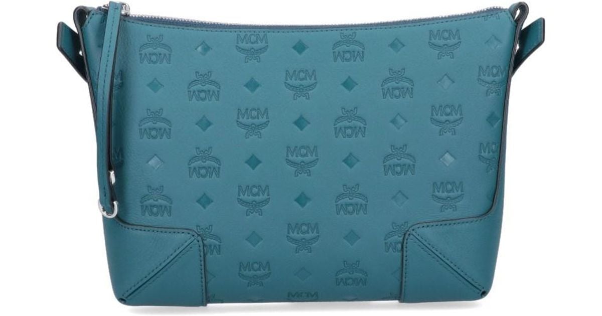 MCM 'aren' Shoulder Bag in Blue Lyst