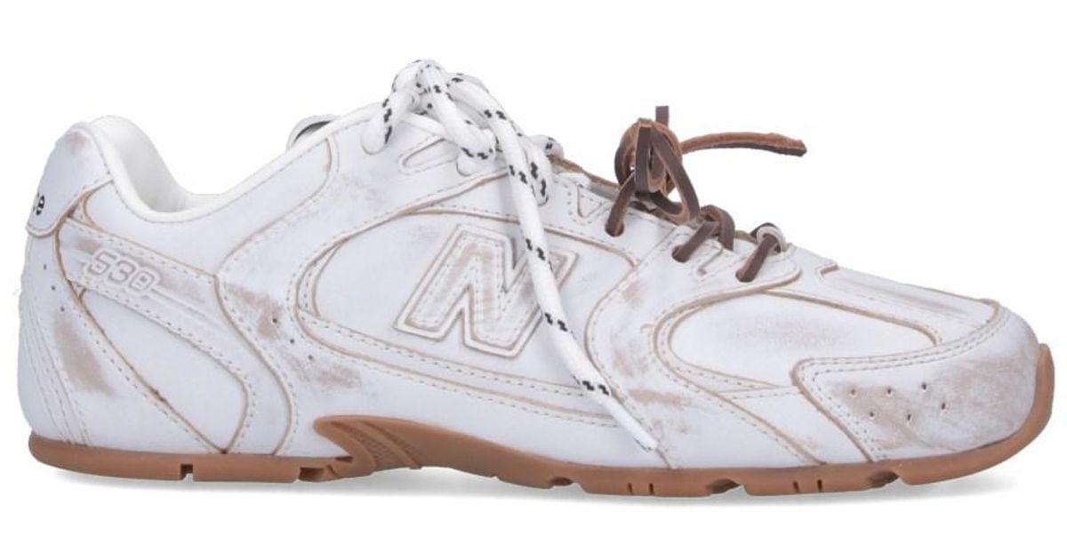 MIU MIU♦x New Balance 530 Suede Mesh Sneakers White White New Balance X Miu Miu 530 Sl Suede And Mesh Sneakers