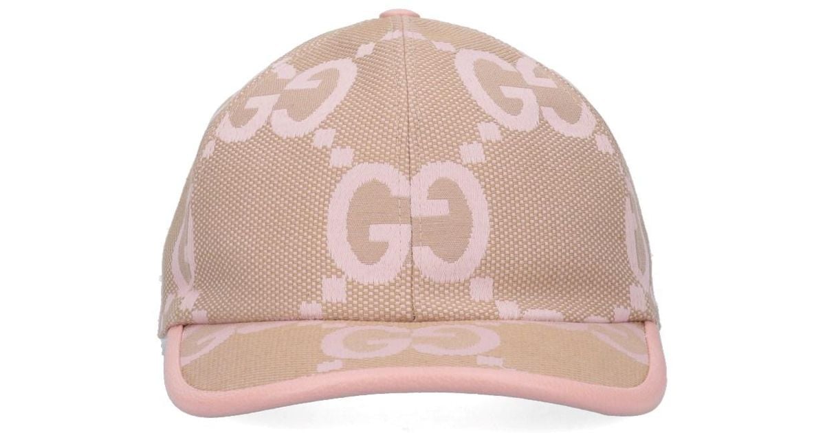 Gucci 'jumbo Gg' Baseball Cap in Pink | Lyst UK