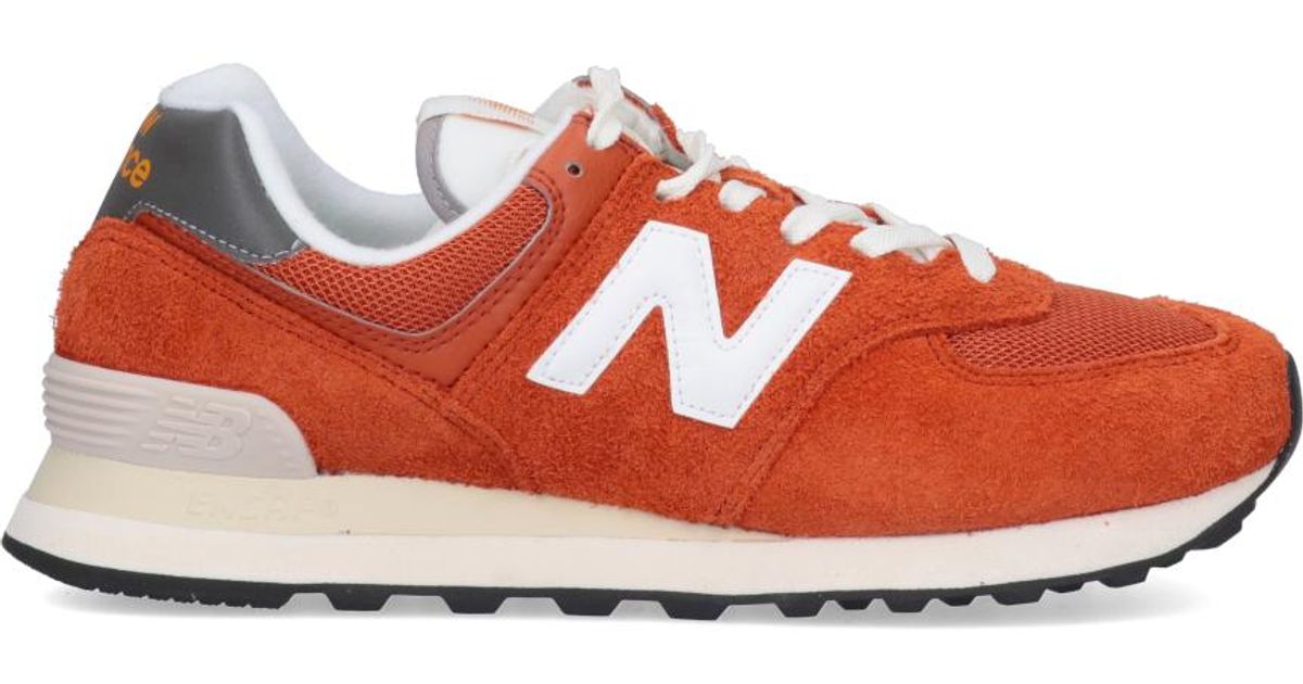 New Balance Suede '574 Beet Red' Sneakers | Lyst