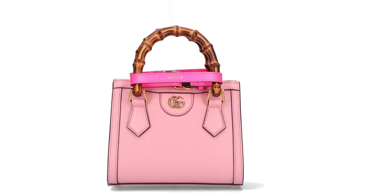 Gucci Diana Mini Tote Bag in Pink | Lyst