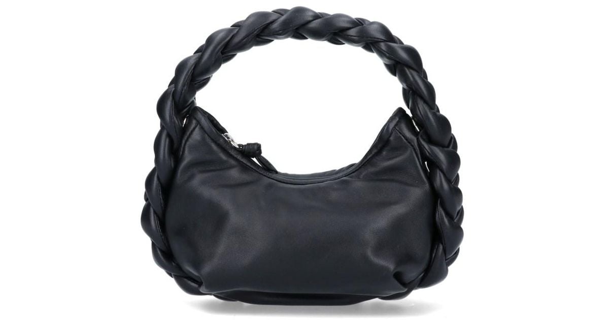 Hereu Espiga Mini Braided Handle Leather Handbag