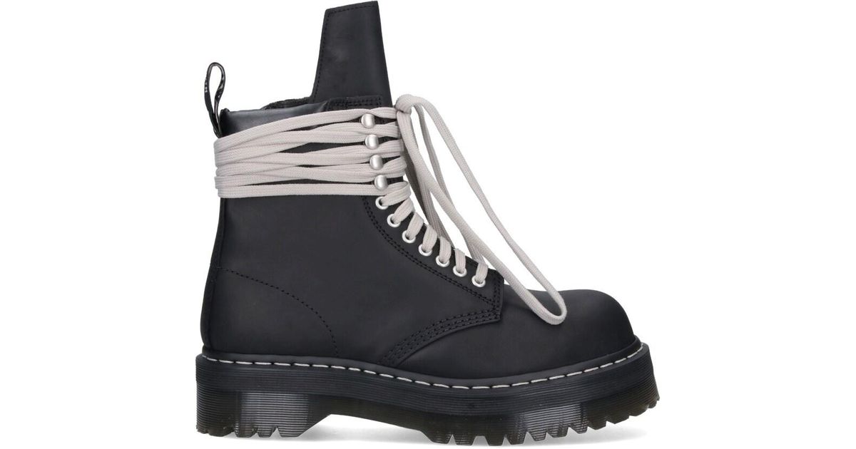 Rick Owens × Dr.Martens Quad Sole Steel Rick Owens X Dr.Martens 'Quad Sole Steel Toe' Boots in Black