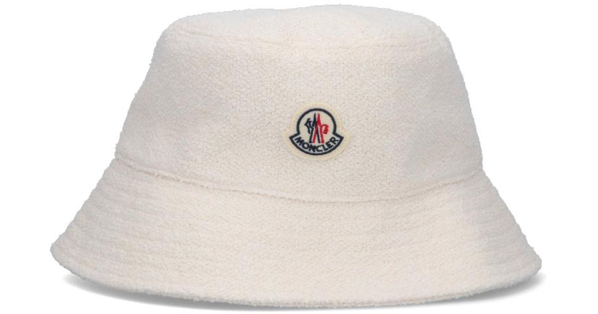 Cappello Bucket LogoMoncler di Cotone | Lyst