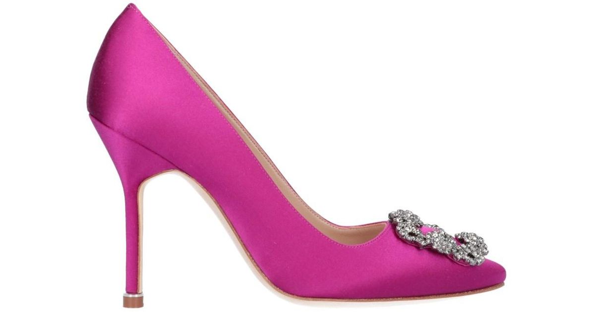 Manolo Blahnik 'hangisi' Décolleté in Pink | Lyst